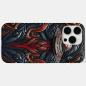 Buitenaards vaartuig te midden van levendige patro Case-Mate iPhone case (Achterkant (horizontaal))