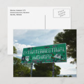 Buitenaards verkeersbord, Rachel Nevada Briefkaart (Voorkant / Achterkant)