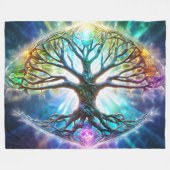 Buitenaards vliegtuig: De Boom van het Leven Werpt Fleece Deken (Voorkant (Horizontaal))