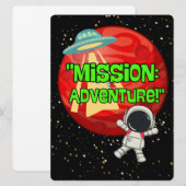 BUITENAARDS WEEZEN, HEELAL, RAKETSCHIP, PLANEET EN FEESTDAGENKAART (Voorkant / Achterkant)