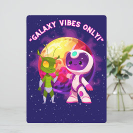 BUITENAARDS WEEZEN, HEELAL, RAKETSCHIP, PLANEET EN FEESTDAGENKAART