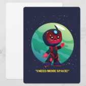 BUITENAARDS WEEZEN, HEELAL, RAKETSCHIP, PLANEET EN FEESTDAGENKAART (Voorkant / Achterkant)