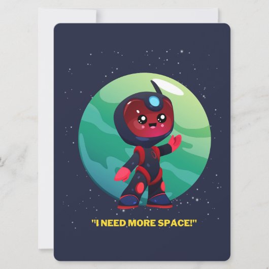 BUITENAARDS WEEZEN, HEELAL, RAKETSCHIP, PLANEET EN FEESTDAGENKAART (Voorkant)