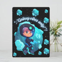 BUITENAARDS WEEZEN, UNIVERSUM, RAKETSCHIP, PLANEET FEESTDAGENKAART