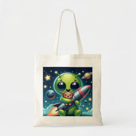 BUITENAARDS WESEN MET EEN RAKET TOTE BAG