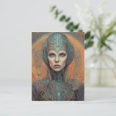 Buitenaards wezen briefkaart (Staand voorkant)