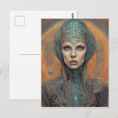 Buitenaards wezen briefkaart (Voorkant / Achterkant)