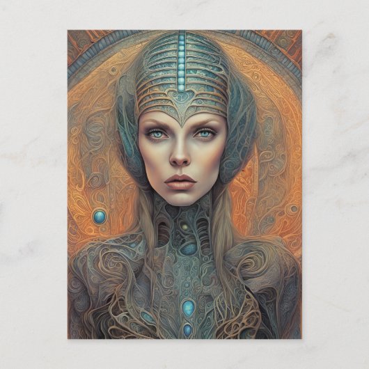 Buitenaards wezen briefkaart (Voorkant)