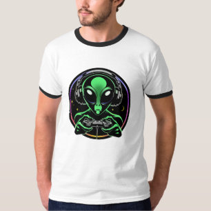 Buitenaards Wezen Dat Videogames Speelt Stellar T-shirt