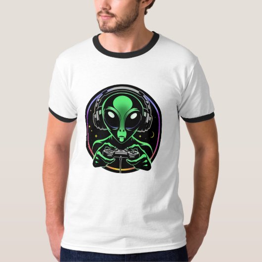 Buitenaards Wezen Dat Videogames Speelt | Stellar  T-shirt (Voorkant)