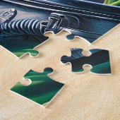 Buitenaards wezen en astronaut in de ruimte legpuzzel (Zijkant)