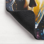 Buitenaards wezen en astronaut in de ruimte muismat (Hoek)