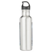 Buitenaards wezen en astronaut in de ruimte waterfles (Achterkant)