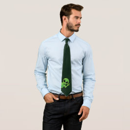 Buitenaards wezen gluurt en zwaait plezierige Sci- Stropdas