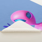 Buitenaards wezen gooien van een vredesbord sherpa deken (3/4)