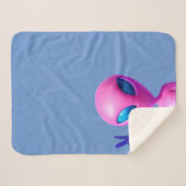 Buitenaards wezen gooien van een vredesbord sherpa deken (Voorkant (horizontaal))