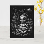 Buitenaards Wezen Houdt Van Kerstmis Kaart (Gele Bloem)
