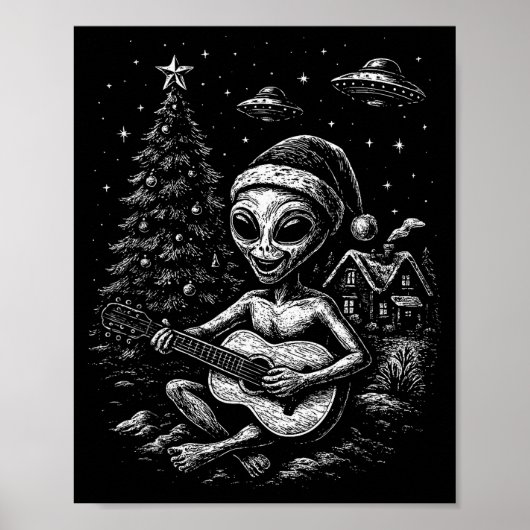 Buitenaards Wezen Houdt Van Kerstmis Poster (Voorkant)