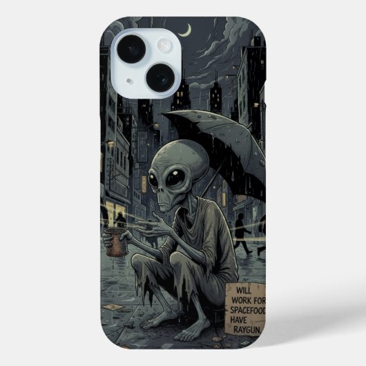 Buitenaards wezen in de regen Case-Mate iPhone case (Achterkant)