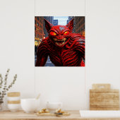 Buitenaards wezen in de stad AI Alien Poster (Keuken)