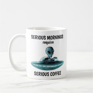 Buitenaards wezen in UFO Koffiemok