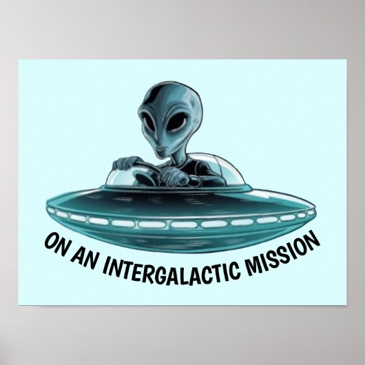 Buitenaards wezen in UFO Poster (Voorkant)