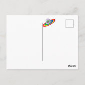 Buitenaards wezen komt naar verjaardag briefkaart (Achterkant)