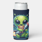 BUITENAARDS WEZEN MET EEN RAKET SELTZER BLIKJESKOELER (Seltzer Voorkant)