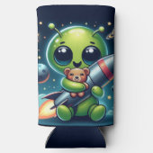 BUITENAARDS WEZEN MET EEN RAKET SELTZER BLIKJESKOELER (Achterkant)