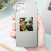 Buitenaards Wezen met Honingraat Sticker (Telefoon)