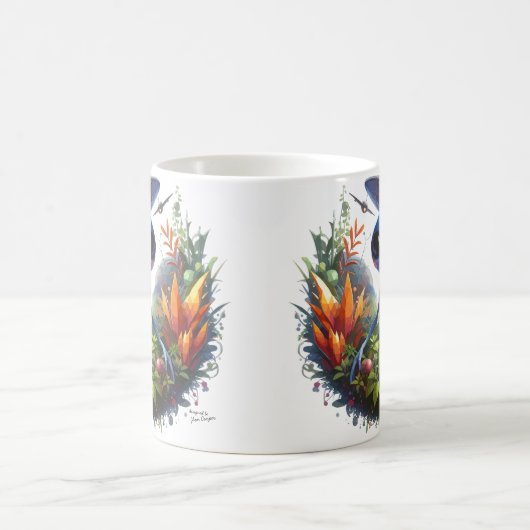 Buitenaards wezen met ruimteschip op aarde koffiemok (Center)