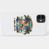 buitenaards wezen met UFO IK GELOOF Case-Mate iPhone Case (Achterkant (horizontaal))