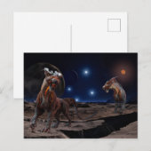 Buitenaards wezen Planeet Griezelen Briefkaart (Voorkant / Achterkant)