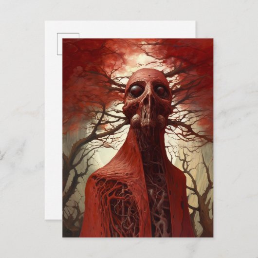 Buitenaards wezen Sci-fi Horror Art Briefkaart (Voorkant / Achterkant)