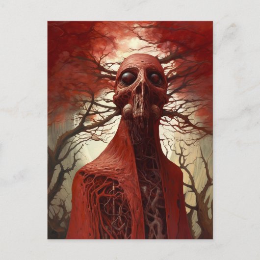 Buitenaards wezen Sci-fi Horror Art Briefkaart (Voorkant)