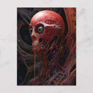Buitenaards wezen Sci-fi Horror Art Briefkaart