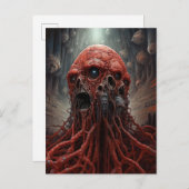 Buitenaards wezen Sci-fi Horror Art Briefkaart (Voorkant / Achterkant)