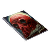 Buitenaards wezen Sci-fi Horror Art Notitieboek (Rechterzijde)