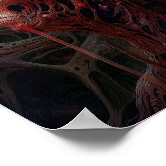 Buitenaards wezen Sci-fi Horror Art Poster (Hoek)