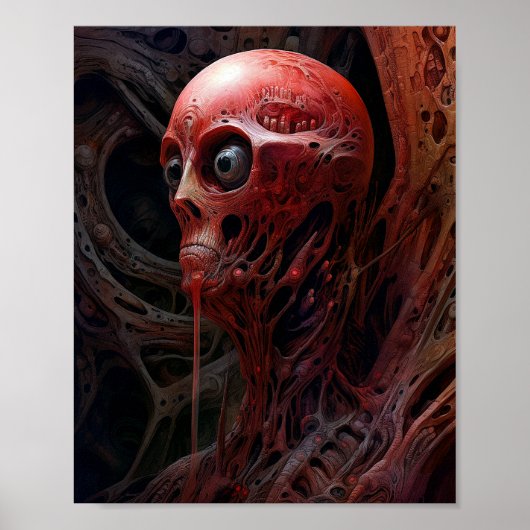 Buitenaards wezen Sci-fi Horror Art Poster (Voorkant)
