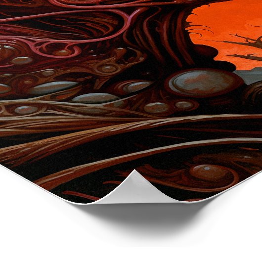 Buitenaards wezen Sci-fi Horror Art Poster (Hoek)