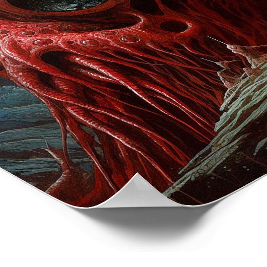 Buitenaards wezen Sci-fi Horror Art Poster (Hoek)