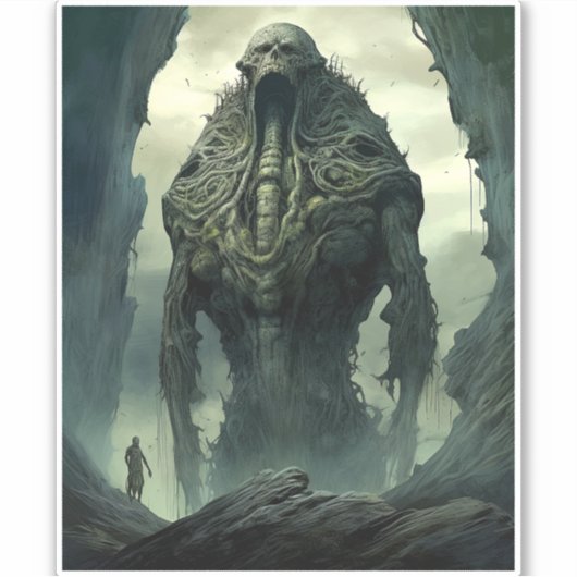 Buitenaards wezen Sci-fi Horror Art Sticker (Voorkant)
