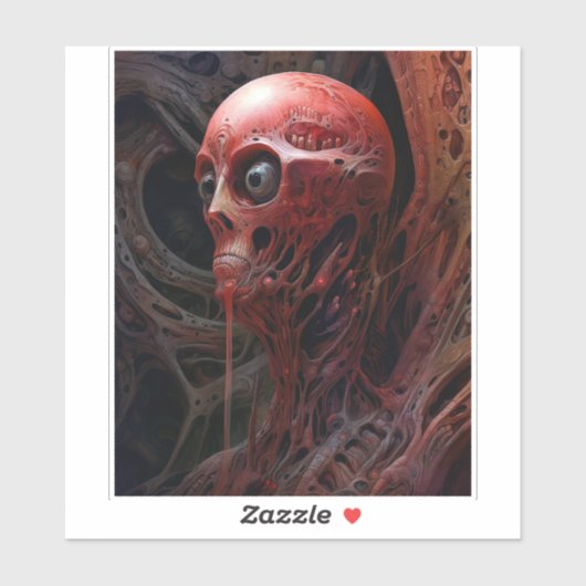 Buitenaards wezen Sci-fi Horror Art Sticker (Vel)