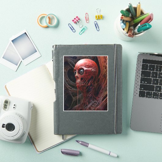 Buitenaards wezen Sci-fi Horror Art Sticker (iPad Cover)