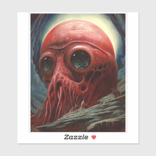 Buitenaards wezen Sci-fi Horror Art Sticker (Vel)