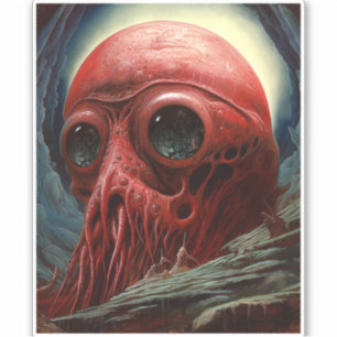 Buitenaards wezen Sci-fi Horror Art Sticker