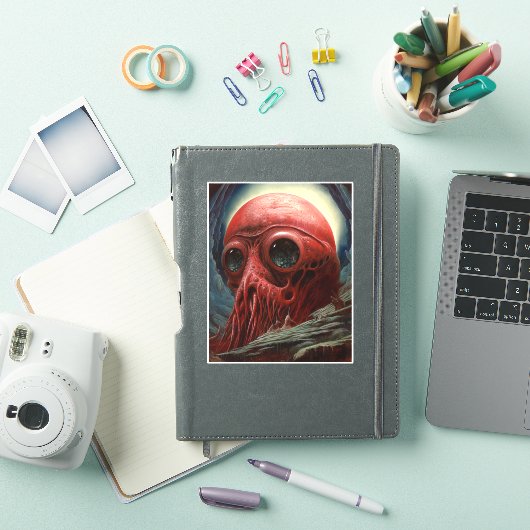 Buitenaards wezen Sci-fi Horror Art Sticker (iPad Cover)