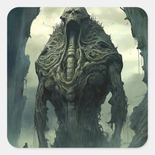 Buitenaards wezen Sci-fi Horror Art Vierkante Sticker (Voorkant)