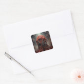 Buitenaards wezen Sci-fi Horror Art Vierkante Sticker (Envelop)